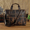 Leather Messenger Bag For Men Brown Laptop Work Crossbody Bag