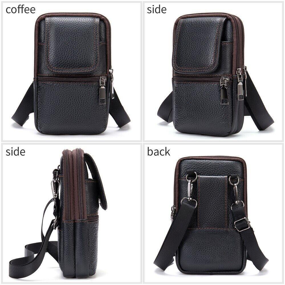 genuine cowhide leather phone holster crossbody bag