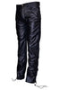 Laced leather pants real black biker pants with lace up sides for men