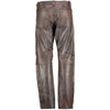 leather pants men brown biker distressed slim fit motorcycle style