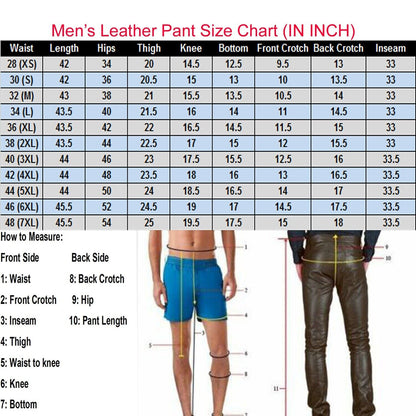 brown leather pants men