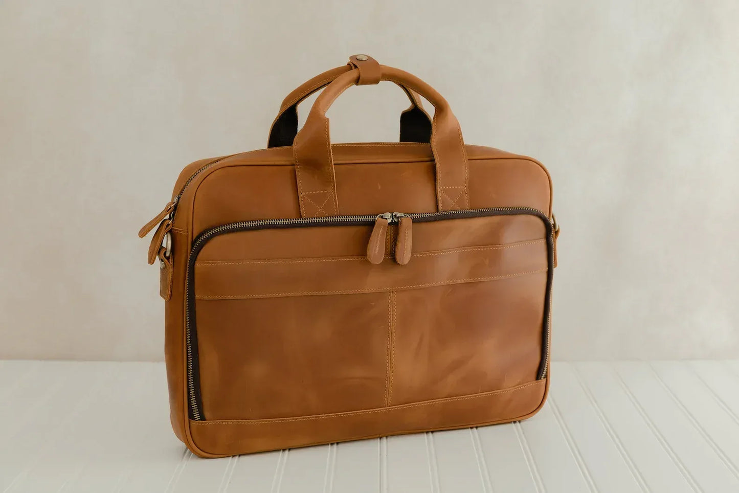 Genuine Leather Satchel Bag For Men Laptop Work Messenger Bag