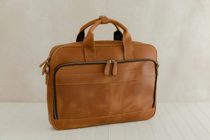 Genuine Leather Satchel Bag For Men Laptop Work Messenger Bag