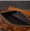 Small Barrel Duffel Bag in Brown Genuine Leather for Men