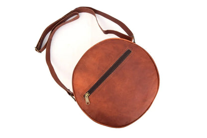 Leather sling crossbody bag messenger style