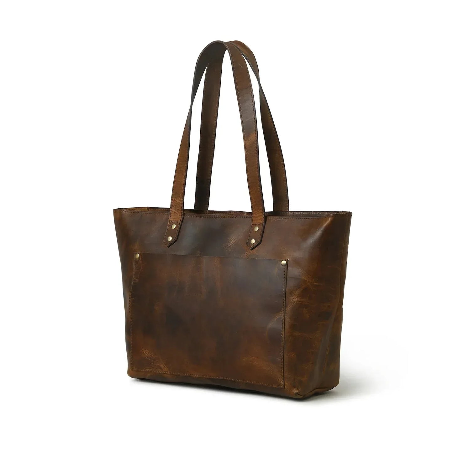 Leather Tote Bag for Teachers Work Carry Daily Essentials