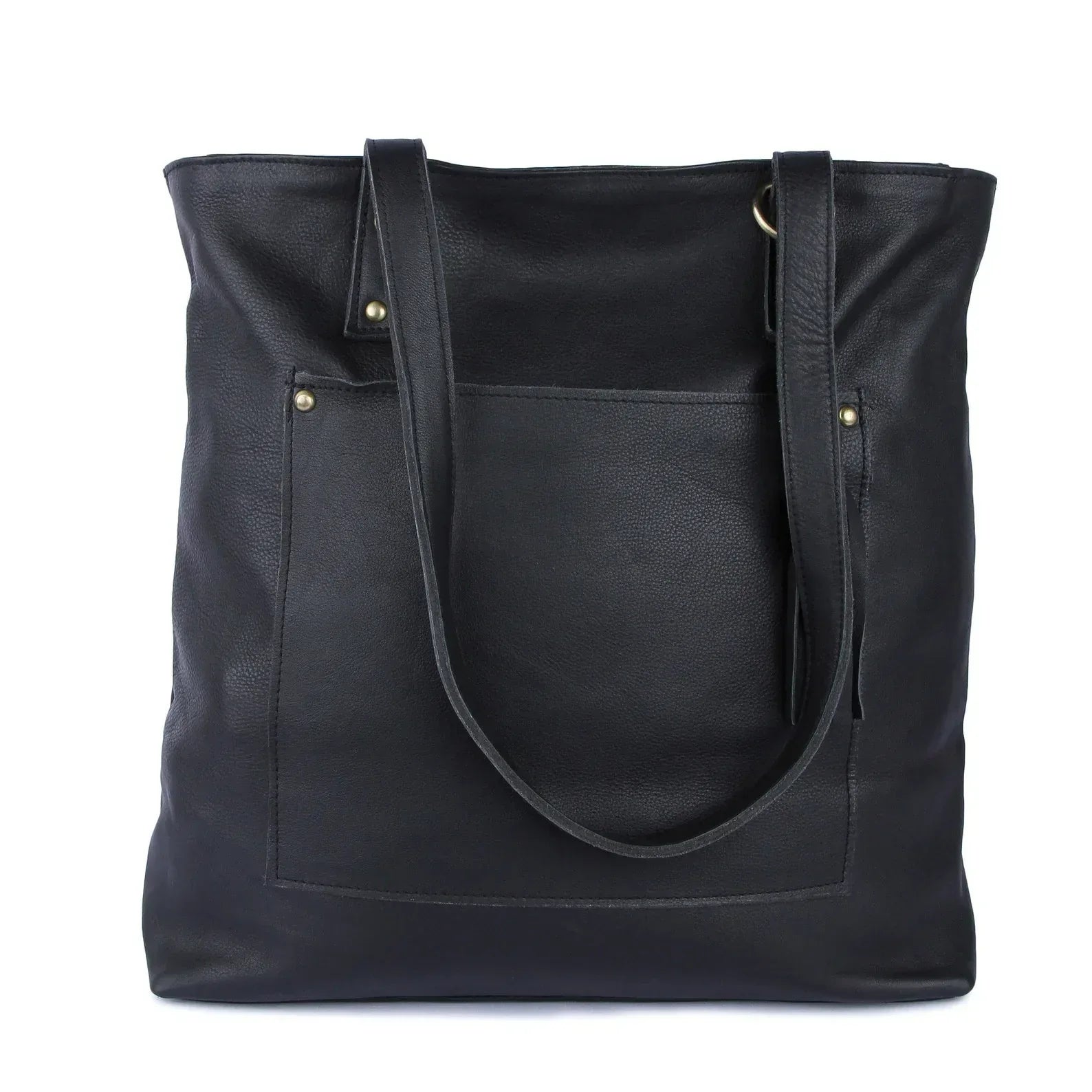 Leather Tote Bag With Pockets Work Tote For Women