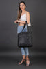 Leather Tote Bag With Pockets Work Tote For Women