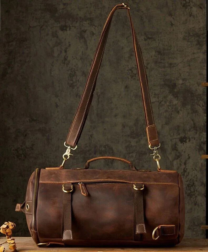 leather travel bag leather duffle bag weekender