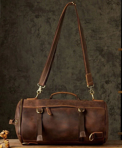 leather travel bag leather duffle bag weekender
