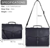 Leather Travel Briefcase for Men 15.6 Inch Laptop Work Bag