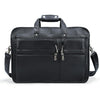 Mens leather briefcase 17 inch laptop bag