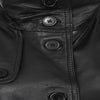 Women Black Leather Genuine Long Coat