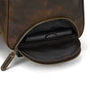 Leather Duffle Bag With Wheels Dark Brown Rolling Travel Bag