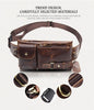 Leather Belt Bag for Men Genuine Leather Waist Chest Bag