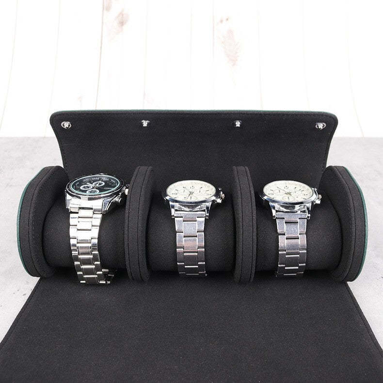 leather watch case travel roll organizer box