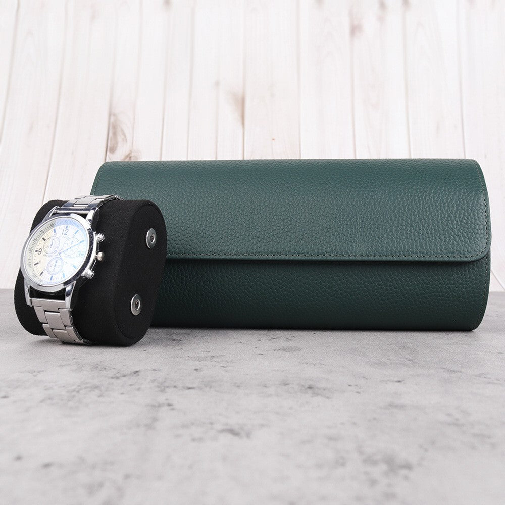leather watch case travel roll organizer box