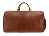 Genuine leather travel bag mens leather duffle overnight carry