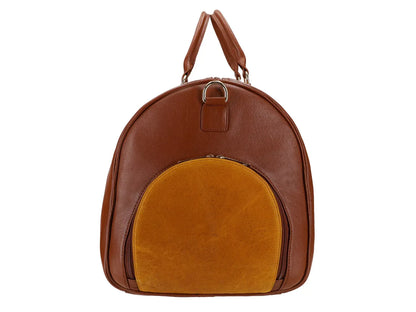 Genuine leather travel bag mens leather duffle overnight carry