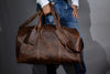 mens leather weekender bag with shoe compartment travel duffle