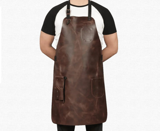Handmade Unisex woodworking Leather Apron Option 1