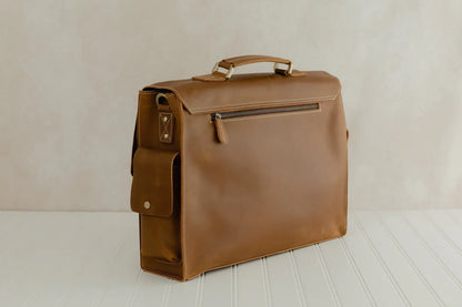 Leather Briefcase Bag Brown Laptop Work Messenger Office Bag
