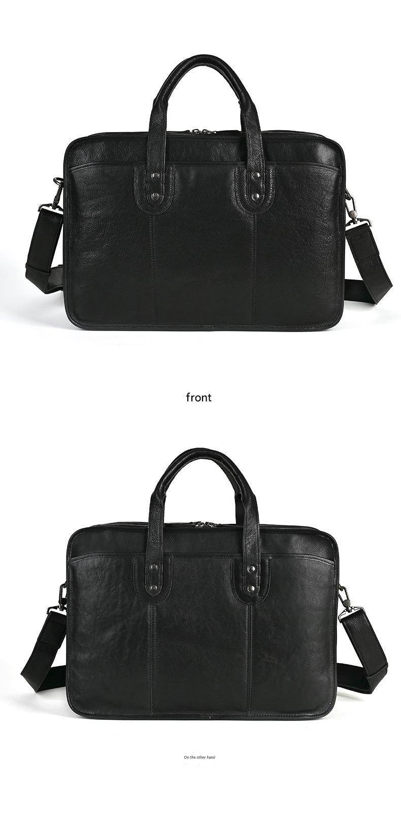 Full Grain Leather Messenger Bag for Men