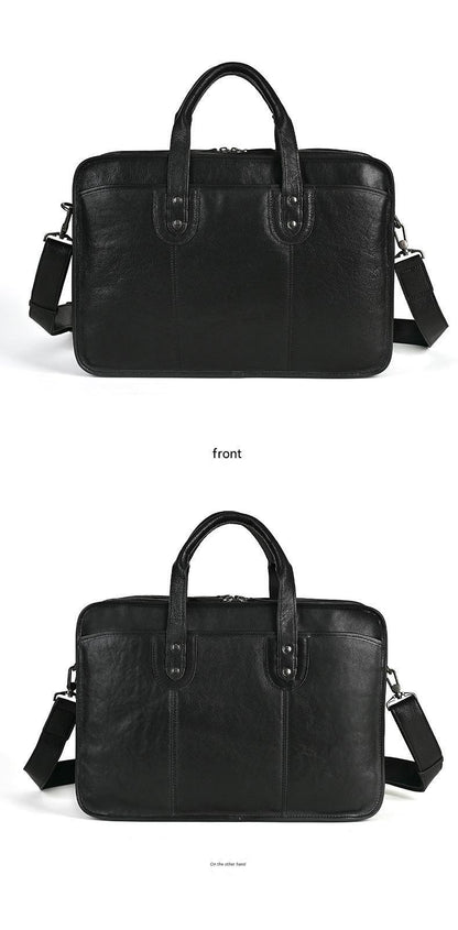 Full Grain Leather Messenger Bag for Men