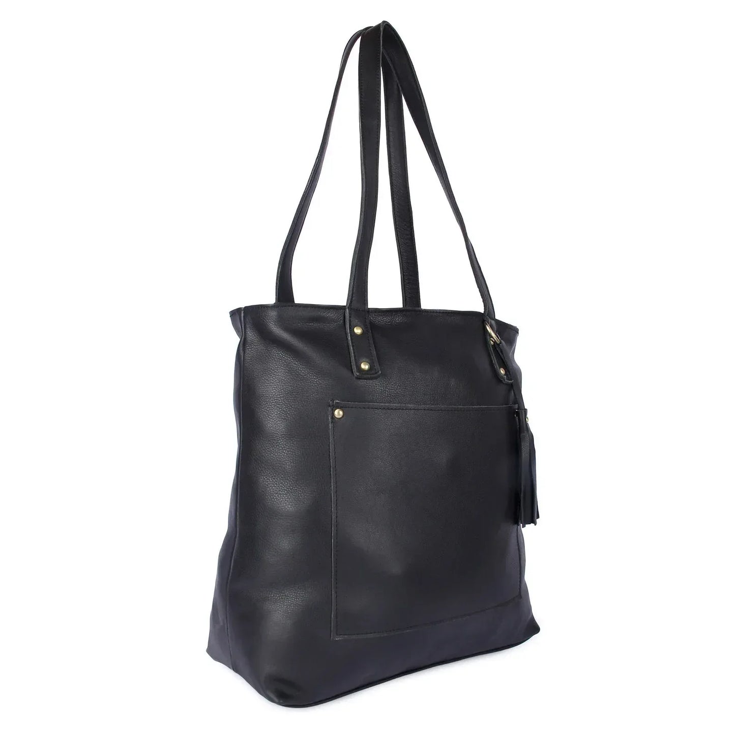 Leather Tote Bag With Pockets Work Tote For Women