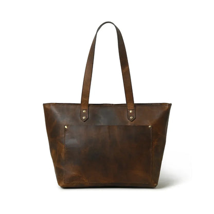 Leather Tote Bag for Teachers Work Carry Daily Essentials