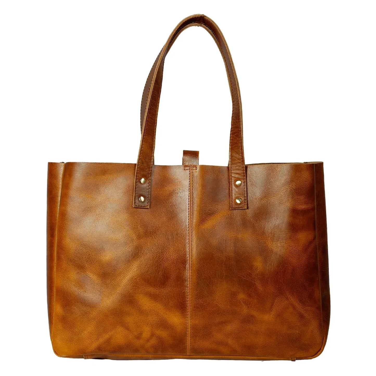 Leather Work Tote for Women Laptop Carry Bag