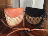 Organic Rattan Leather Crossbody Bag