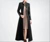 Leather Coat Womens Long Black Trench Coat Full Length