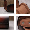 luxury leather watch case with buckle closure