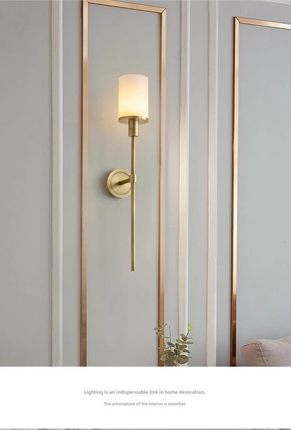 Natural Marble Wall Lamp Modern Brass Wall Light