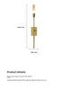 Modern Brass Wall Sconce Minimalist Copper Wall Lamp