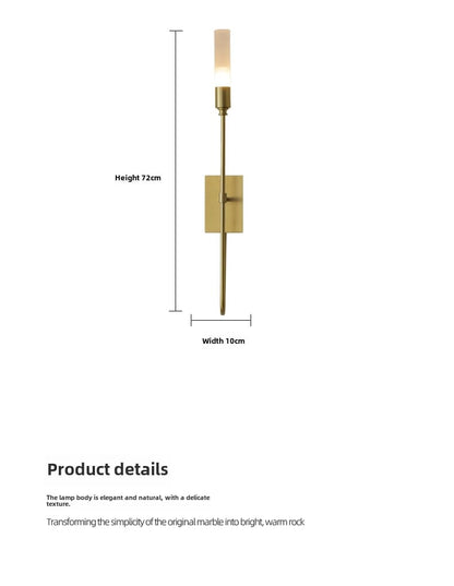 Modern Brass Wall Sconce Minimalist Copper Wall Lamp