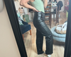 Ladies Casual Real Leather Straight Pants