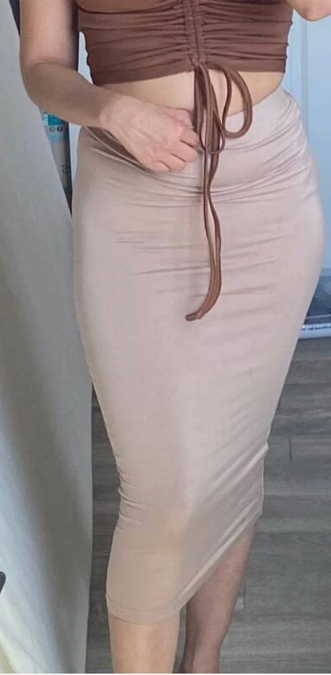 High Waist Long Pencil Skirt