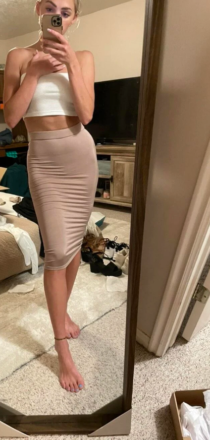 High Waist Long Pencil Skirt