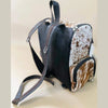 cowhide backpack speckled brown white leather backpack purse