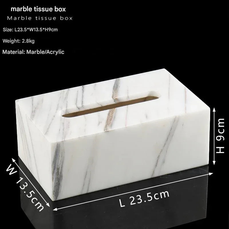 Natural Marble Rectangular Tissue Box Holder 1 Trumpet – Xiang Xuemei