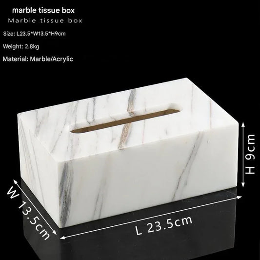 Natural Marble Rectangular Tissue Box Holder 1 Trumpet – Xiang Xuemei