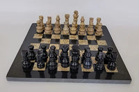 Brown Black marble chess set
