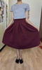 High Waisted Flare Pleated Skirt