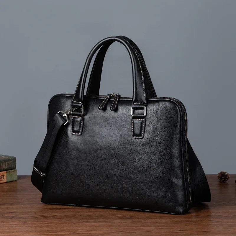 Genuine Leather Messenger Bag for Men Travel 3