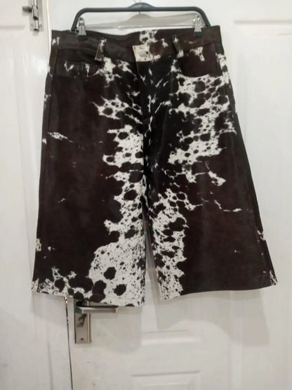 Men Cowhide Shorts – Hair On Cow Skin Shorts