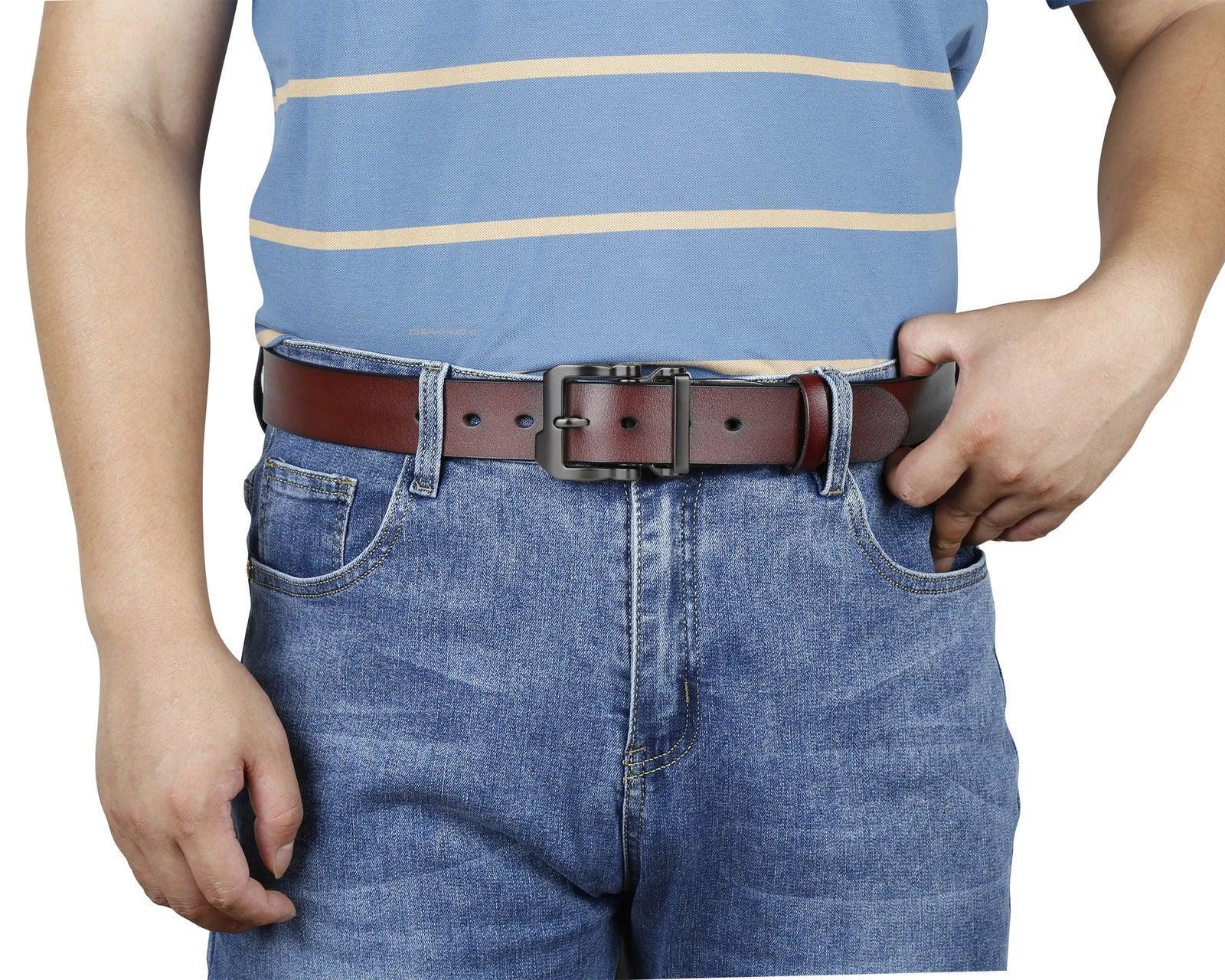 Genuine leather belts for men dress pants