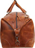 24 Inch Genuine Leather Weekender Bag Brown Duffel
