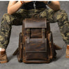 Large Brown Leather Backpack Men | Crazy Horse Laptop 15.6"